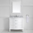 thumbnail image 2 of Mira 36 in. x 22 in. Vanity in White with Carrara Marble Top & Ceramic Basin, 2 of 5