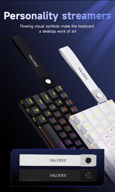 Ajazz NK61 60% Wired Mechanical Keyboard Mixed Color RGB Hot-Swap