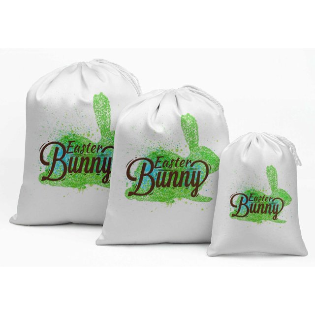 Darling Souvenir White Bunny Rabbit Easter Party Supplies Gift Pouches FavorCandy Bags15 Pieces
