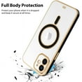 thumbnail image 4 of for iPhone 12 Case Plating Magnetic Crystal [ Support for Magsafe ] Luxury Case Camera Protector Shockproof Protective Anti-Skid Edge Cover Screen Protector Cover Phone Case -Black, 4 of 11