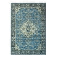 thumbnail image 2 of BNM Classic Damask Medallion Border Indoor Area Rug, 5' x 7', Blue, 2 of 12