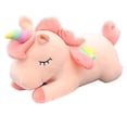 thumbnail image 1 of Figura de dibujos animados de unicornio acostado de Huoguo, de peluche, rosa, 30 cm, 1 of 1