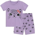thumbnail image 2 of FEDPOP Girls Pajama Set Toddlers Summer Short Pjs Cotton Pajamas Kids Sleepwear 7T, 2 of 8