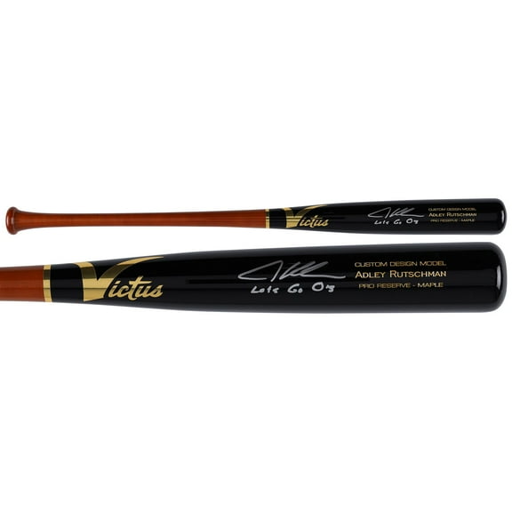 Adley Rutschman Baltimore Orioles Autographed Victus Game Model Bat with "Lets Go O's!" Inscription - Fanatics Authentic Certified