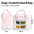thumbnail image 6 of Fit + Fresh Bloomington Women's Lunch Bag with Containers, Pink Bows and Stripes, 6 of 6