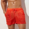 thumbnail image 5 of Viluyesy Mens Swim Trunks, Drawstring Quick Dry Lightweight Beach Loose Casual Board Shorts Orange M, 5 of 5