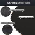 thumbnail image 4 of Soozier Trampoline Mat Replacement with Spring Pull Tool and 72 V-Hooks, Fits 12ft Trampoline, Using 5.5" Springs, Black, 4 of 7