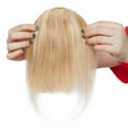 thumbnail image 5 of Benehair Clip In Hair Bangs Thick Neat Bangs 100% Real Remy Human Hair Extensions Fringes Hairpiece Highlight Blonde Woman 3 Clips, 5 of 10