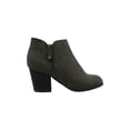 thumbnail image 2 of STYLE & COMPANY Womens Gray Notched At Sides Cushioned Zipper Accent Masrinaa Round Toe Block Heel Zip-Up Booties 6.5 M, 2 of 4