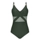 thumbnail image 4 of Trajes de baño de una pieza para mujer. Traje de baño de manga corta con cuello redondo y camiseta estampada de Pascua para mujer., 4 of 5