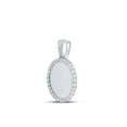 thumbnail image 2 of 10kt White Gold Mens Round Diamond Memory Circle Charm Pendant 3/4 Cttw, 2 of 2