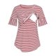 thumbnail image 2 of Camisas de Maternidad Para Mujer Blusas Ropa de Enfermería Camiseta Superior Raya de Manga Corta Odeerbi ODB123100, 2 of 6