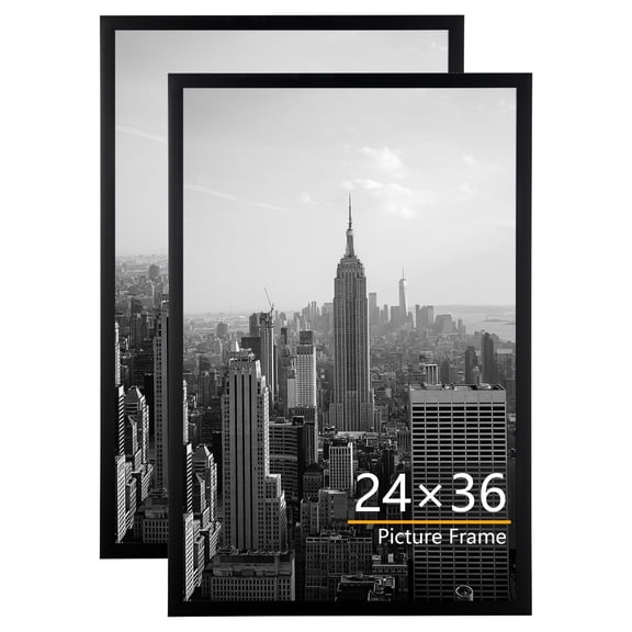 KAIWIN 24x36 Picture Frames Set of 2, Gallery Wall Poster Frames, Black