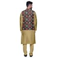 thumbnail image 3 of Atasi Solid Kurta Pajama & Printed Nehru Jacket Set For Mens Party Wear, 3 of 3