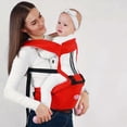 thumbnail image 4 of Portabebés con asiento para la cadera Rojo Verde Portabebés delantero para bebés y niños pequeños 3 meses a 16 kg Rojo, 4 of 4