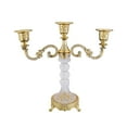 thumbnail image 4 of Zxpjkyu 3 Arms Candle Holder Modern Candlelight Stand for Living Room Bar Home Decor Gold, 4 of 9