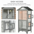 thumbnail image 5 of PawHut Bird Aviary with Removable Tray Wooden Bird Cage, Gray, 5 of 9