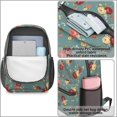thumbnail image 4 of Pioneer Flower Floral Print Pattern 17" School Backpacks for Teens,Waterproof Oxford Fabric,S-Shape Padded Straps for School,Travel,Hiking,Camping, 4 of 5
