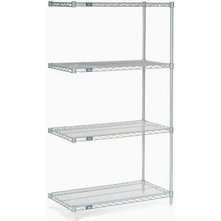 

Global Industrial A18427EP5 74 x 42 x 18 in. Nexelate Silver Epoxy Add-On Unit 5 Tier Wire Shelving