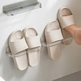 thumbnail image 1 of TIMIFIS Toothbrush Holders Bathroom Slippers Rack Punch Frees Toilet Wall Mounted Toilet Slippers Rack Wall Shoe Storage Bathroom Slippers Rack, 1 of 6