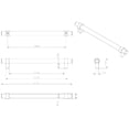 thumbnail image 4 of Jeffrey Alexander 5192 Key Grande 7-9/16" (192 Mm) Center To Center Modern Industrial Pipe, 4 of 7