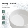 thumbnail image 5 of LarqeeWare Ceramic Non-Slip Dog Food and Water Bowl for Large Breed Dogs, Pet Bowl for Replacement 8.2inch  (Single Bowl, White), 5 of 5