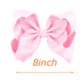 thumbnail image 2 of RAGUPEL Hair Bows,8" Soft Polyester Flat Claw Clips,Secure Crocodile Clip Big Bows for Girls,Dark Blue, 2 of 4