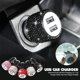 thumbnail image 3 of Bling-cargador USB para coche, adaptador rápido de doble puerto, 5V, 2.1A, rosa, decoración de coche, estilo de coche, accesorios de coche, Interior para mujer, nuevo, 3 of 4
