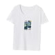thumbnail image 3 of Camiseta para mujer, disfraz de verano, camisa informal simple con cuello redondo para uso diario y viajes SG, 3 of 7