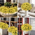 thumbnail image 5 of 24 Bundles Artificial Outdoor Flowers, Fake Silk Morning Glory & Faux Eucalyptus Plants, UV Resistant for Porch Patio Garden Spring Summer Home Decor, Multicolor, 5 of 10
