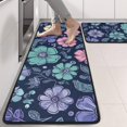 thumbnail image 2 of Kitchen Rugs Sets Of 2,Pioneer Flower Floral Print Pattern Anti Fatigue Kitchen Mat Rugs Non Slip Washable,Decorative Kitchen Floor Mats for Kitchen,Sink,Laundry,17"x47"+17"x47", 2 of 5