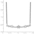 thumbnail image 2 of Primal Silver Sterling Silver Rhodium-plated Cubic Zirconia 3-Star Bar with 1.5-inch Extension Necklace, 2 of 4