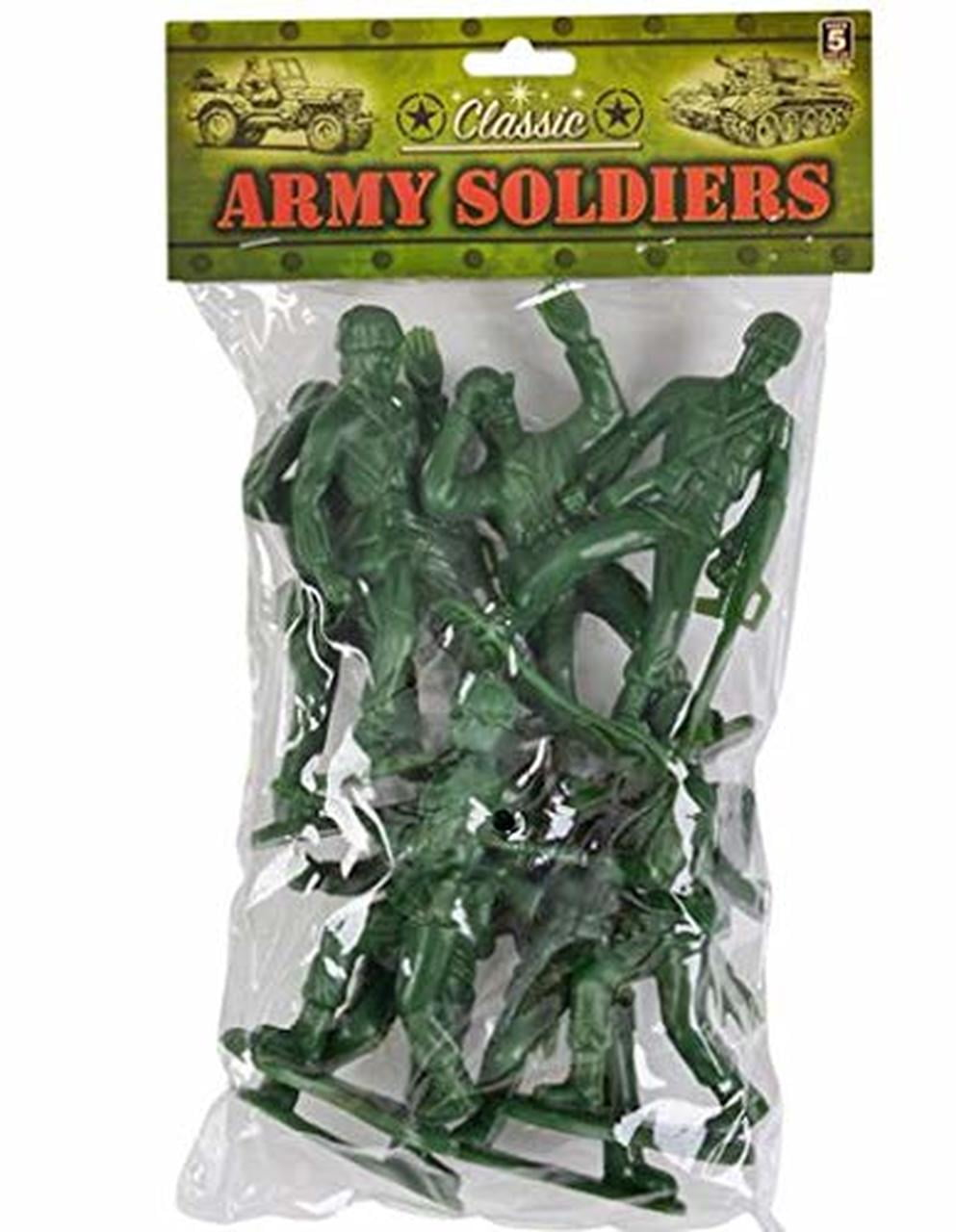 Lot of 100 Green Plastic Mini Army Men Bulk Action Figures Toys Soldiers 