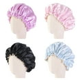 thumbnail image 4 of Kids Satin Bonnet Sleeping Cap Adjustable Sleep Bonnet with Drawstring Reversible Night Caps for Kids Child Baby Toddler Sleep Cap Double Layer, 4 of 8