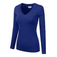 thumbnail image 2 of JJ Perfection Women's Long Sleeve V-Neck Pullover Sweater with Plus Size, 2 of 3