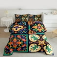 thumbnail image 2 of jejeloiu Watercolor Bohemian Flower Twin Comforter Sets,Rainbow Cartoon Floral Bedding Set For Adult Reversible 2pcs, 2 of 8