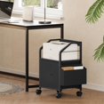 thumbnail image 4 of Small File Cabinet Rolling Filing Cabinet for Under Desk with Divider Single Non-Woven Fabric Drawer File Organizer for A/Letter Size Documents Under Desk Storage Rustic FCHR, 4 of 9
