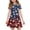 Navy(American Flag Stars), variant on CCRFTGI Short Sleeve Dresses for Child Girls Size 8 Casual 250 Anniversary USA Flag Summer A Line Swing Skater Dress Cute American Flag Stars Dresses Holiday Girls Fashion Black 7-8 Years