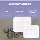 thumbnail image 2 of 2pcs Sphere Ball Silicone Bead Molds with Holes Round Epoxy for Jewelry,Polymer Clay Soap Making,Cab, 2 of 5