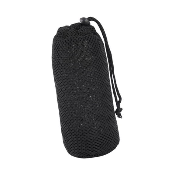 Drawstring Mesh Bag Lightweight Storage Pouch Wear Resistant Sandwich Mesh for Outdoor Camping Gear 11.5x11.5x25cm