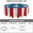 thumbnail image 4 of Patriotic July 4th Independence Day Memorial Day Wooden American Flag Waterproof Picnic Patio Party Round Table Cloth Cover Decorations Fabric 60 Inch Circular Tablecloth for 20-47 Inch, 4 of 6