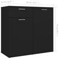 thumbnail image 4 of vidaXL Sideboard Black 80x36x75 cm Engineered Wood, 4 of 5