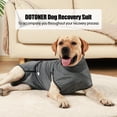 thumbnail image 5 of Savlot Recovery Suit for Dogs Cats After Surgery, Professional Pet Recovery Shirt, Substitute E-Collar & Cone,Prevent Licking Dog Pet Surgery Recovery Suit，Gray M, 5 of 10