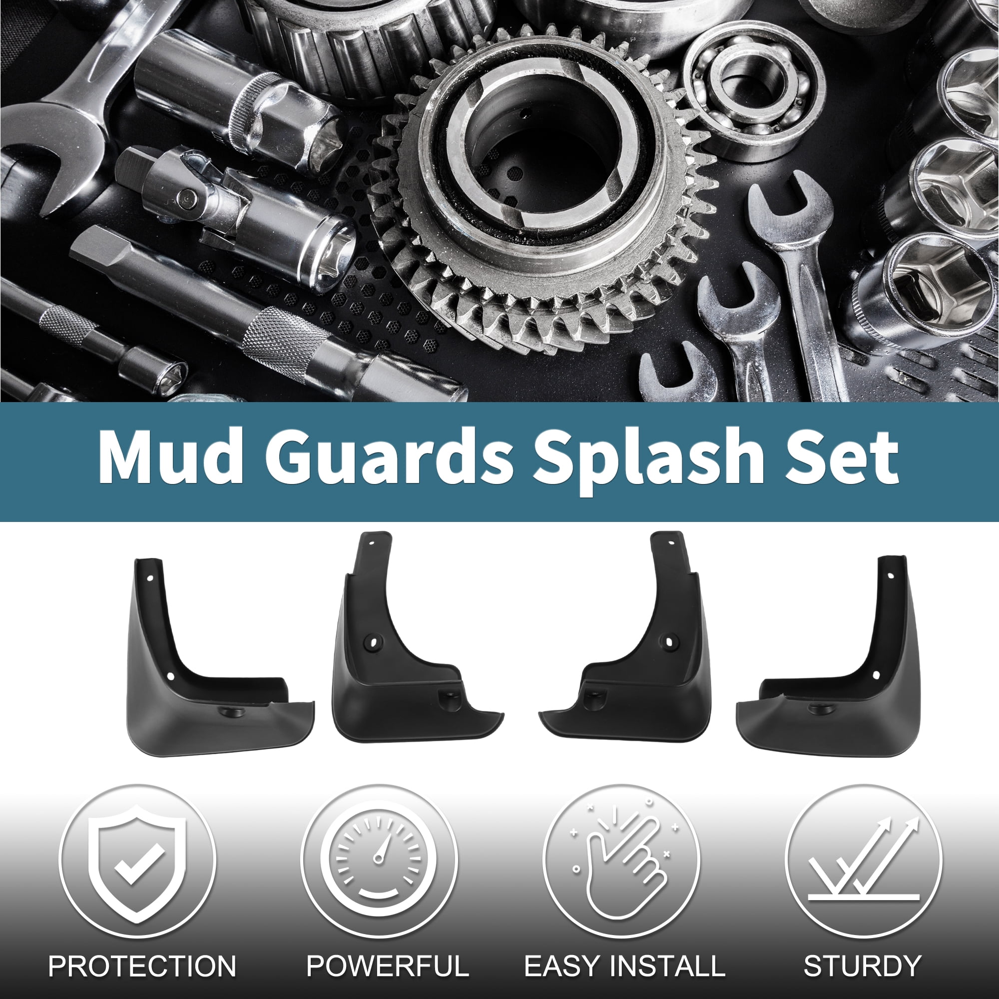 Unique Bargains Mud Flaps Splash Guards for Toyota Camry 2003-2009 Front & Rear Mud Guards W/Mount Accessories