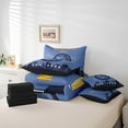 thumbnail image 5 of 7 Pcs Comforter Set Twin Size,Basketball Bed in a Bag with Flat Sheet and Fitted Sheet and Adults, Sports Bedding Set with Pillowcase and Sham,Memphis, 5 of 5