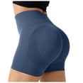 thumbnail image 3 of Leey-World Biker Shorts 4'' - High Waisted Booty Workout Volleyball Yoga Womens Spandex(Navy,M), 3 of 9