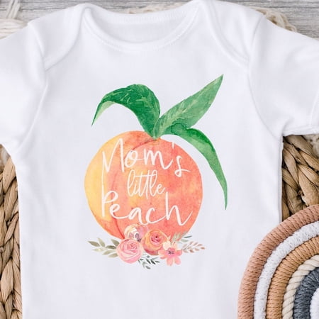 Bella Canvas Mom s Little Peach Peach Baby Cute Little Peach Mama s Girl Daughter Baby Announcement