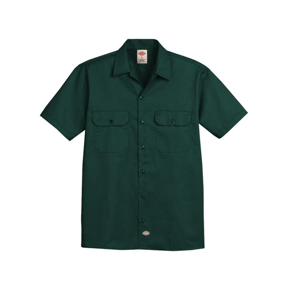 Dickies 2574L Short Sleeve Work Shirt - Long Sizes - Hunter Green - XLT