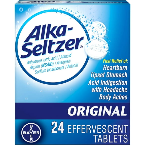 Alka-Seltzer Original with Aspirin (Pack of 3)