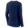 thumbnail image 3 of Women's  Navy Atlanta Braves Blooper Burger V-Neck Long Sleeve T-Shirt, 3 of 3